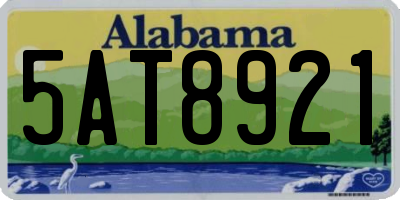 AL license plate 5AT8921