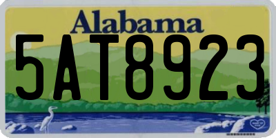 AL license plate 5AT8923