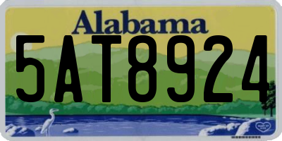 AL license plate 5AT8924