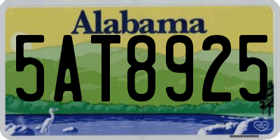 AL license plate 5AT8925
