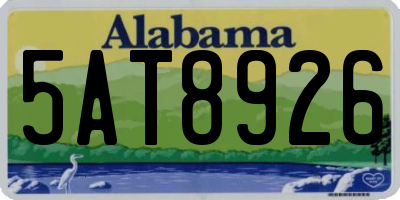 AL license plate 5AT8926