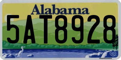 AL license plate 5AT8928