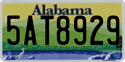 AL license plate 5AT8929