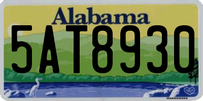 AL license plate 5AT8930