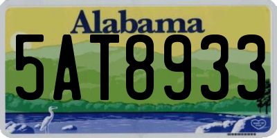 AL license plate 5AT8933
