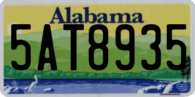 AL license plate 5AT8935