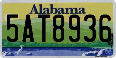 AL license plate 5AT8936