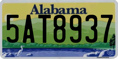 AL license plate 5AT8937