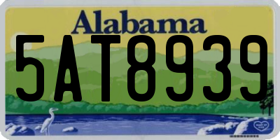 AL license plate 5AT8939