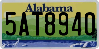 AL license plate 5AT8940