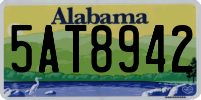 AL license plate 5AT8942