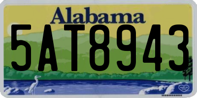 AL license plate 5AT8943