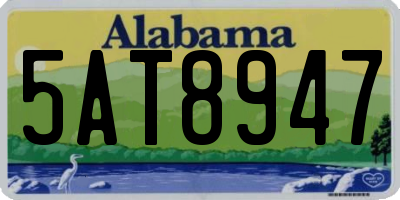 AL license plate 5AT8947