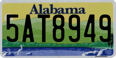 AL license plate 5AT8949