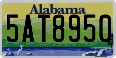 AL license plate 5AT8950
