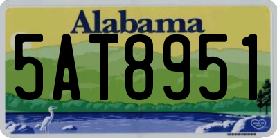 AL license plate 5AT8951