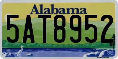 AL license plate 5AT8952