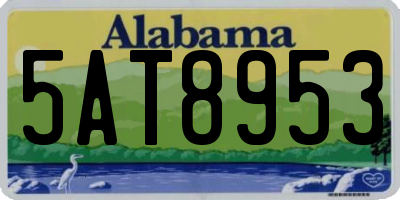 AL license plate 5AT8953