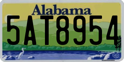 AL license plate 5AT8954