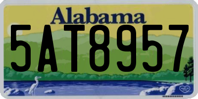 AL license plate 5AT8957
