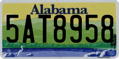 AL license plate 5AT8958