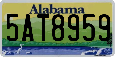 AL license plate 5AT8959