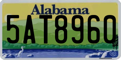 AL license plate 5AT8960