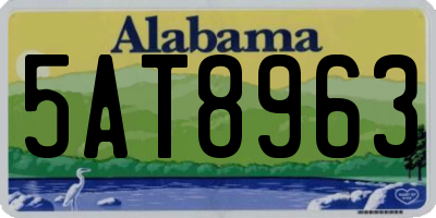 AL license plate 5AT8963