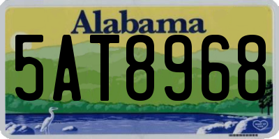 AL license plate 5AT8968