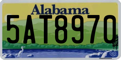 AL license plate 5AT8970