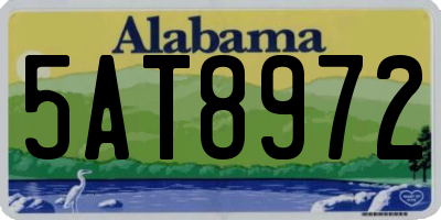 AL license plate 5AT8972