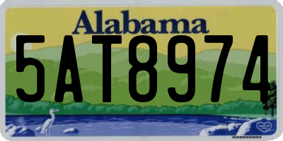 AL license plate 5AT8974