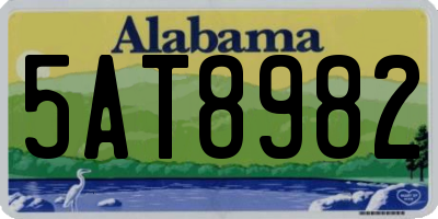 AL license plate 5AT8982
