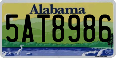 AL license plate 5AT8986