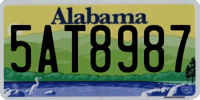 AL license plate 5AT8987
