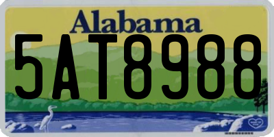 AL license plate 5AT8988