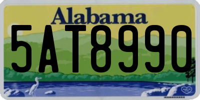 AL license plate 5AT8990