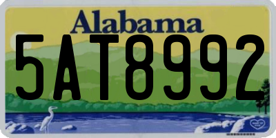 AL license plate 5AT8992