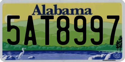 AL license plate 5AT8997