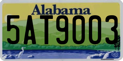 AL license plate 5AT9003