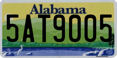 AL license plate 5AT9005