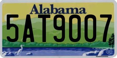 AL license plate 5AT9007