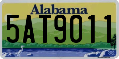 AL license plate 5AT9011