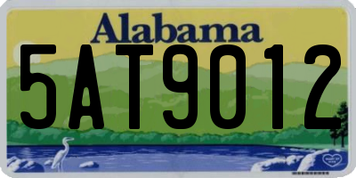 AL license plate 5AT9012