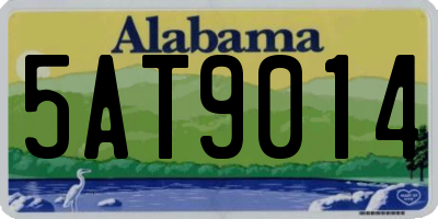 AL license plate 5AT9014