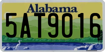 AL license plate 5AT9016