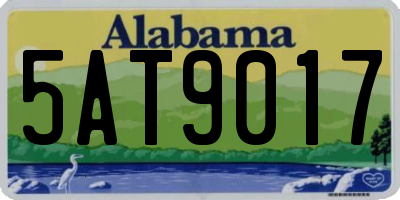 AL license plate 5AT9017