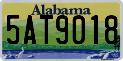 AL license plate 5AT9018