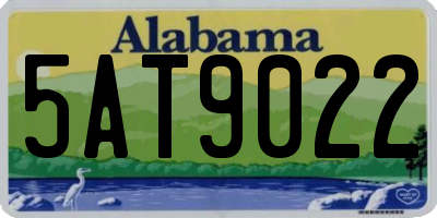 AL license plate 5AT9022
