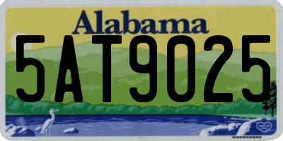 AL license plate 5AT9025